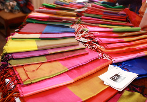 Four colourway scarves