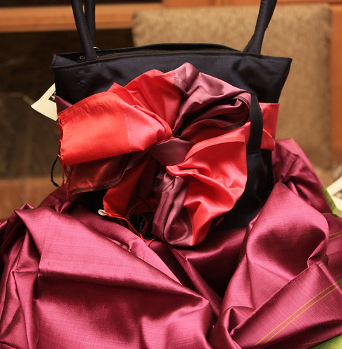 Silk belt loop bag